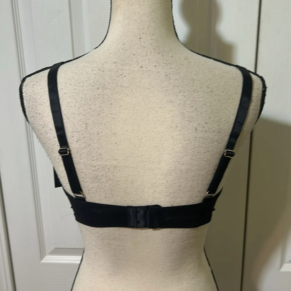 Fredericks of Hollywood Elegant Black Sheer Bra Rozlyn